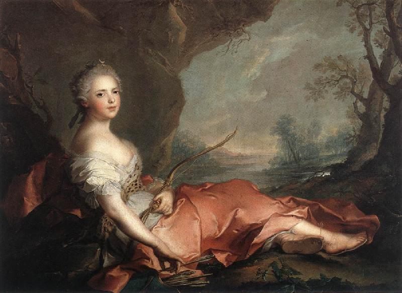 NATTIER, Jean-Marc Marie Adelaide of France as Diana sg France oil painting art
